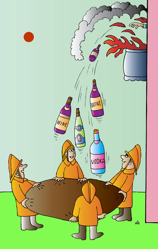 Cartoon: Vodka (medium) by Alexei Talimonov tagged vodka,alcohol,drinking