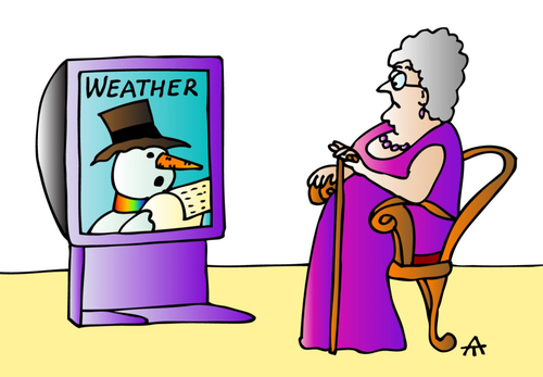 Cartoon: Weather (medium) by Alexei Talimonov tagged snow,winter,weather