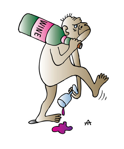 Cartoon: Wine (medium) by Alexei Talimonov tagged wine,drinking,alcohol