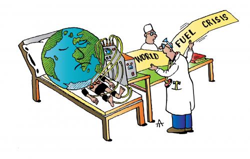 Cartoon: World Fuel Crisis (medium) by Alexei Talimonov tagged fuel,crisis,oil,energy,prices