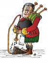 Cartoon: Bagpipe Music (small) by Alexei Talimonov tagged bagpipe,music