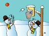 Cartoon: Basketball (small) by Alexei Talimonov tagged basketball,winter,snowmen