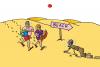 Cartoon: Beach (small) by Alexei Talimonov tagged migration beach