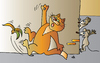 Cartoon: Cat and Mouse (small) by Alexei Talimonov tagged cat,mouse