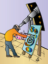 Cartoon: Cosmos Artist (small) by Alexei Talimonov tagged cosmos artist