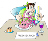Cartoon: Fresh Sea Food (small) by Alexei Talimonov tagged sea,food
