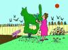 Cartoon: Garden (small) by Alexei Talimonov tagged garden cat birds