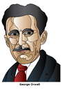 Cartoon: George Orwell (small) by Alexei Talimonov tagged orwell