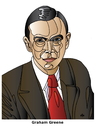 Cartoon: Graham Greene (small) by Alexei Talimonov tagged greene