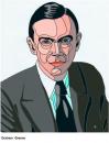 Cartoon: Graham Greene (small) by Alexei Talimonov tagged author,literature,books,graham,greene