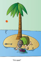 Cartoon: I am saved (small) by Alexei Talimonov tagged save island