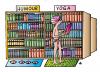 Cartoon: Library (small) by Alexei Talimonov tagged library yoga humor books literature
