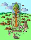 Cartoon: Manky Risyet Derevo (small) by Alexei Talimonov tagged monkey trees nature painting 