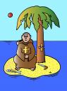 Cartoon: Monk on Island (small) by Alexei Talimonov tagged island ocean monk religion