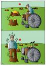 Cartoon: New Hope (small) by Alexei Talimonov tagged invalid,trees,nature