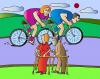 Cartoon: old people and syclists (small) by Alexei Talimonov tagged syclists,old,age,sports