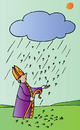 Cartoon: Rain (small) by Alexei Talimonov tagged rain,religion