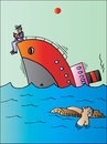 Cartoon: Shipwreck (small) by Alexei Talimonov tagged literature books
