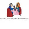 Cartoon: Summer Wedding (small) by Alexei Talimonov tagged wedding,football