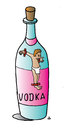 Cartoon: Vodka (small) by Alexei Talimonov tagged vodka,alcohol,drinking