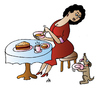 Cartoon: Woman and Dog (small) by Alexei Talimonov tagged woman,dog,pets