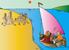 Cartoon: Yacht (small) by Alexei Talimonov tagged yacht