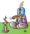 Cartoon: Yoga (small) by Alexei Talimonov tagged yoga