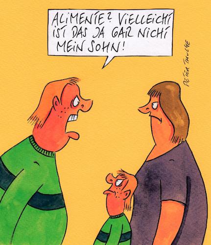 Cartoon: alimente (medium) by Peter Thulke tagged geschieden,geschieden