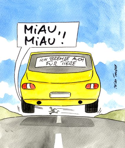 Cartoon: bremse (medium) by Peter Thulke tagged auto,auto