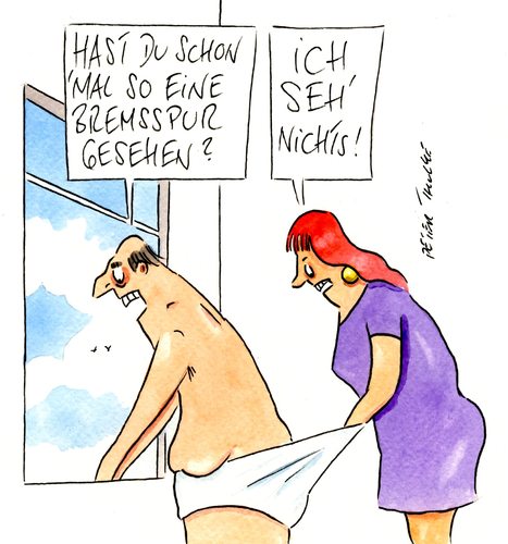 Cartoon: bremsspur (medium) by Peter Thulke tagged eklig,eklig,ekel,bremsspur,hygiene,waschen,bad,toilette,wc