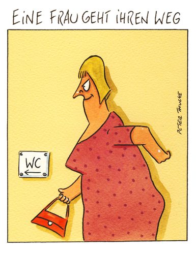 Cartoon: frau (medium) by Peter Thulke tagged frauen,frauen