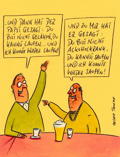Cartoon: gelähmt (medium) by Peter Thulke tagged papst,papst