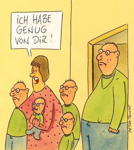 Cartoon: genug (medium) by Peter Thulke tagged kinder,familie,ehe,kinder,familie,ehe