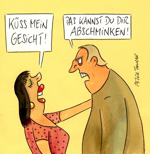 Cartoon: gesicht (medium) by Peter Thulke tagged make,up,make,up