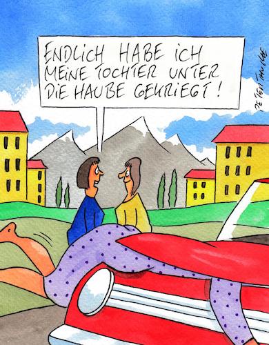 Cartoon: haube (medium) by Peter Thulke tagged heiraten,heiraten