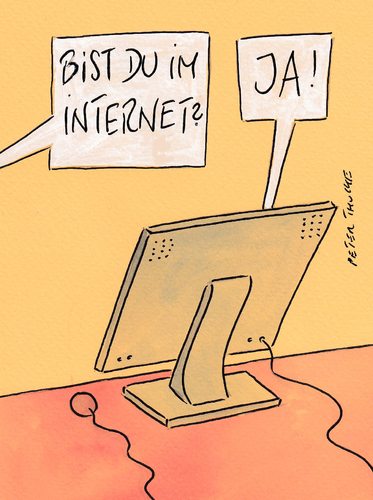Cartoon: internet (medium) by Peter Thulke tagged internet,internet