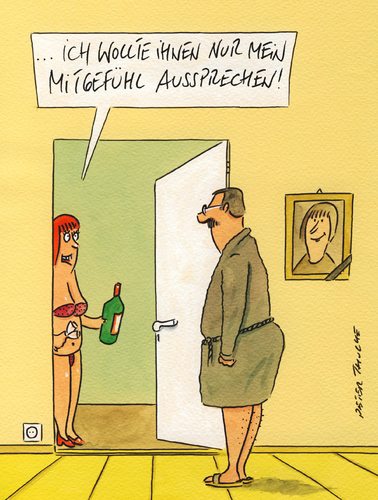 Cartoon: mitgefühl (medium) by Peter Thulke tagged mitgefühl,mitgefühl