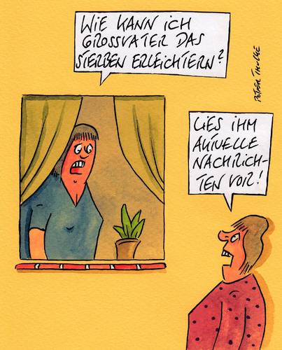 Cartoon: nachrichten (medium) by Peter Thulke tagged schlechte,nachrichten,schlechte,nachrichten