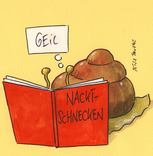 Cartoon: nacktschnecken (medium) by Peter Thulke tagged nacktschnecken