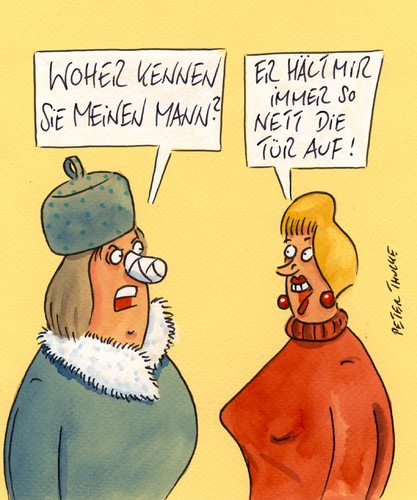 Cartoon: nett (medium) by Peter Thulke tagged höflichkeit,höflichkeit