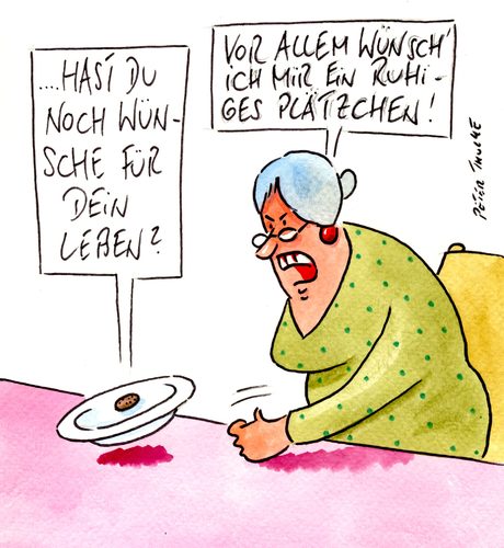 Cartoon: plätzchen (medium) by Peter Thulke tagged ruhe,ruhe