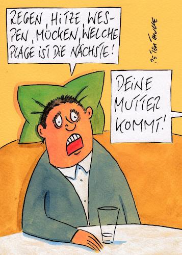 Cartoon: plagen (medium) by Peter Thulke tagged schwiegermutter,ehe,schwiegermutter,ehe