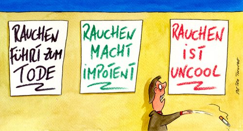 Cartoon: rauchen (medium) by Peter Thulke tagged rauchen,zigarette,rauchen,zigarette