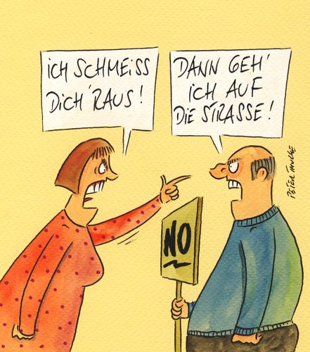Cartoon: raus (medium) by Peter Thulke tagged ehe,ehe