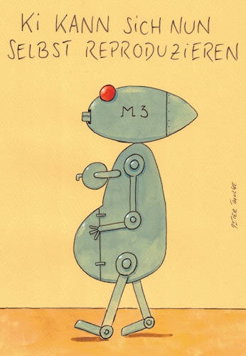 Cartoon: reproduzieren (medium) by Peter Thulke tagged ki,ki