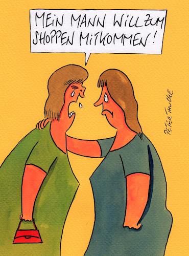 Cartoon: shoppen (medium) by Peter Thulke tagged shoppen,shoppen