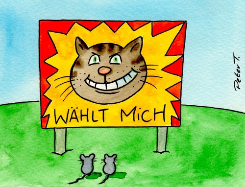 Cartoon: wählt mich (medium) by Peter Thulke tagged wählen,wahl