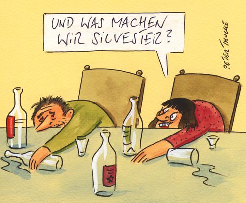 Cartoon: was silvester (medium) by Peter Thulke tagged silvester,silvester