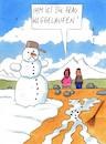 Cartoon: weggelaufen (small) by Peter Thulke tagged schnee,winter,schneemann