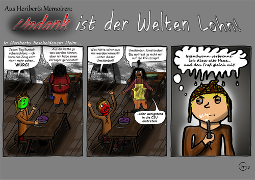 Cartoon: Undank ist der Welten Lohn! (medium) by ChrisCross tagged mittelalter